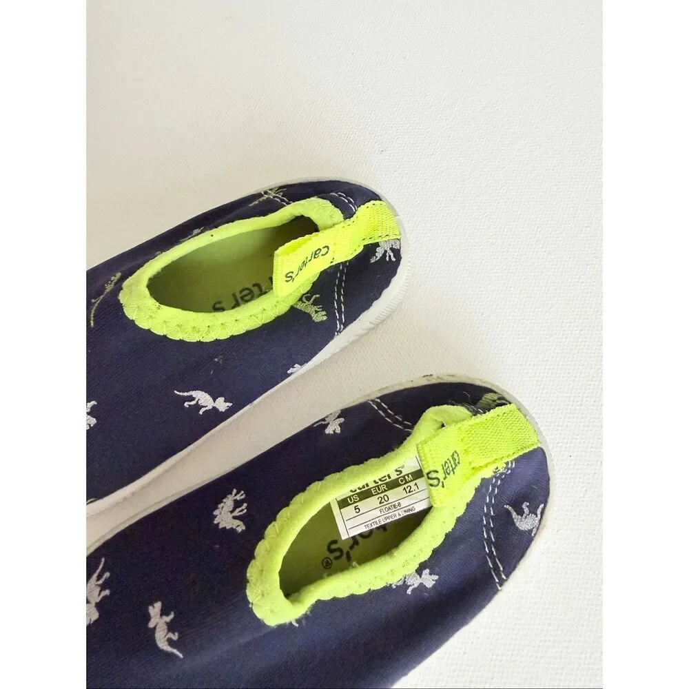 Carter's Shoes Kids Water Shoes Dinosaur Size 5toddler Swimming Beach Boat